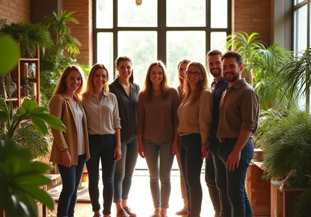 Il team di Arcobaleno Living nel loro showroom a Roma