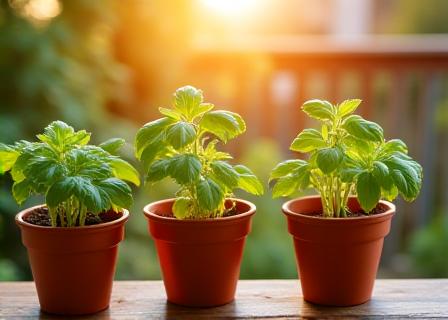 Piccolo orto sul balcone con erbe aromatiche